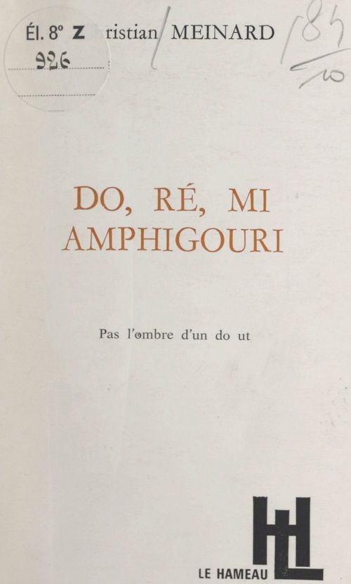 Couverture ebook de Do, ré, mi, amphigouri, de Christian Meinard