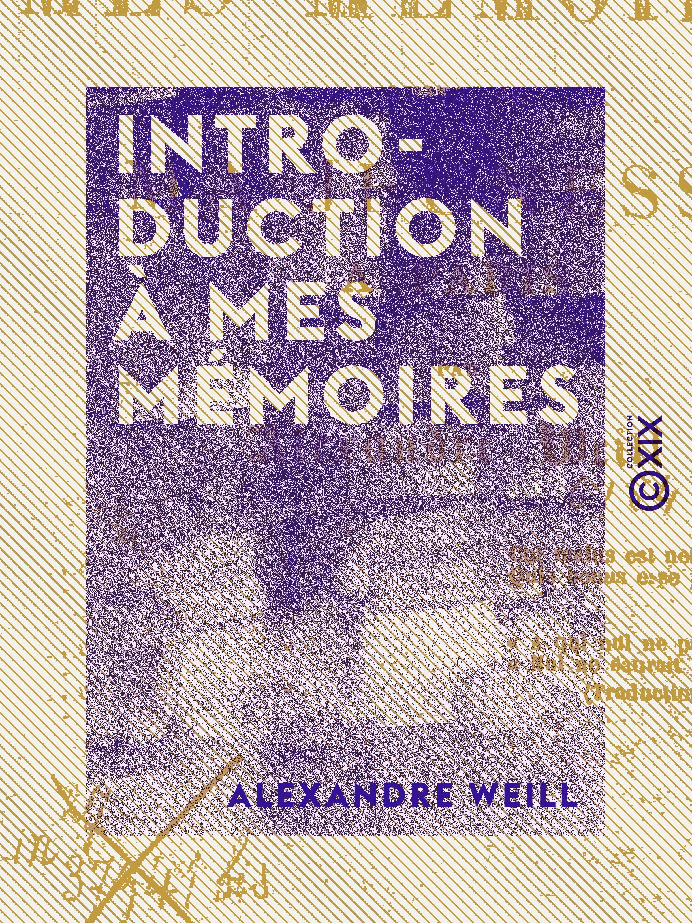ebook cover of Introduction à mes mémoires, by Alexandre Weill