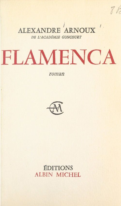 Couverture ebook de Flamenca, de Alexandre Arnoux