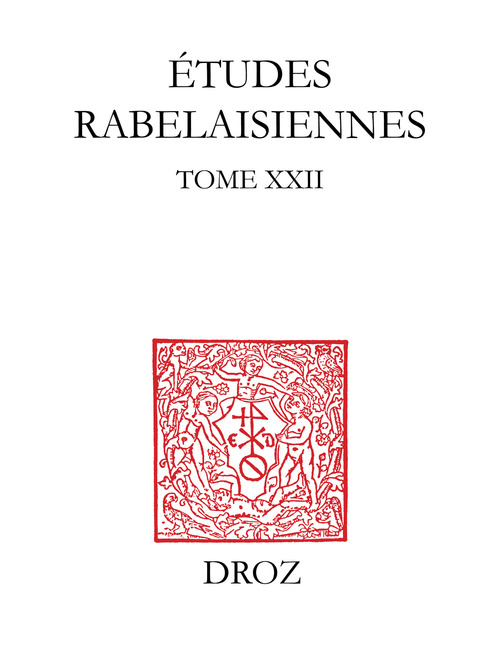 ebook cover of Etudes rabelaisiennes, by