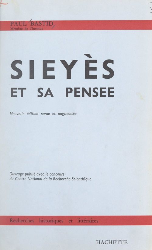 ebook cover of Sieyès et sa pensée, by Paul Bastid