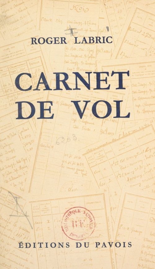 ebook cover of Carnet de vol, by Roger Labric