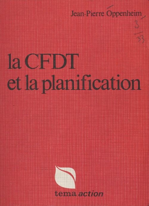 ebook cover of La CFDT et la planification, by Jean-Pierre Oppenheim