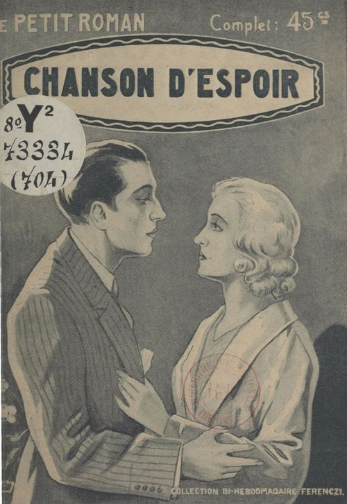 ebook cover of Chanson d'espoir, by Jacques Saint-Priest
