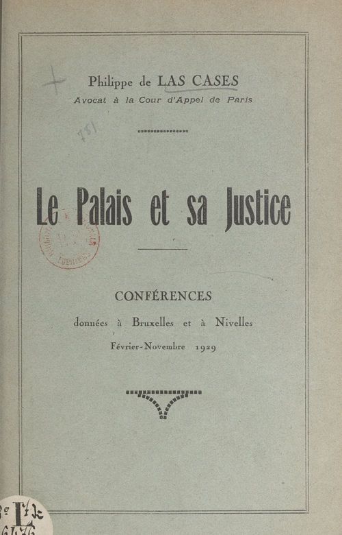 ebook cover of Le palais et sa justice, by Philippe De Las Cases