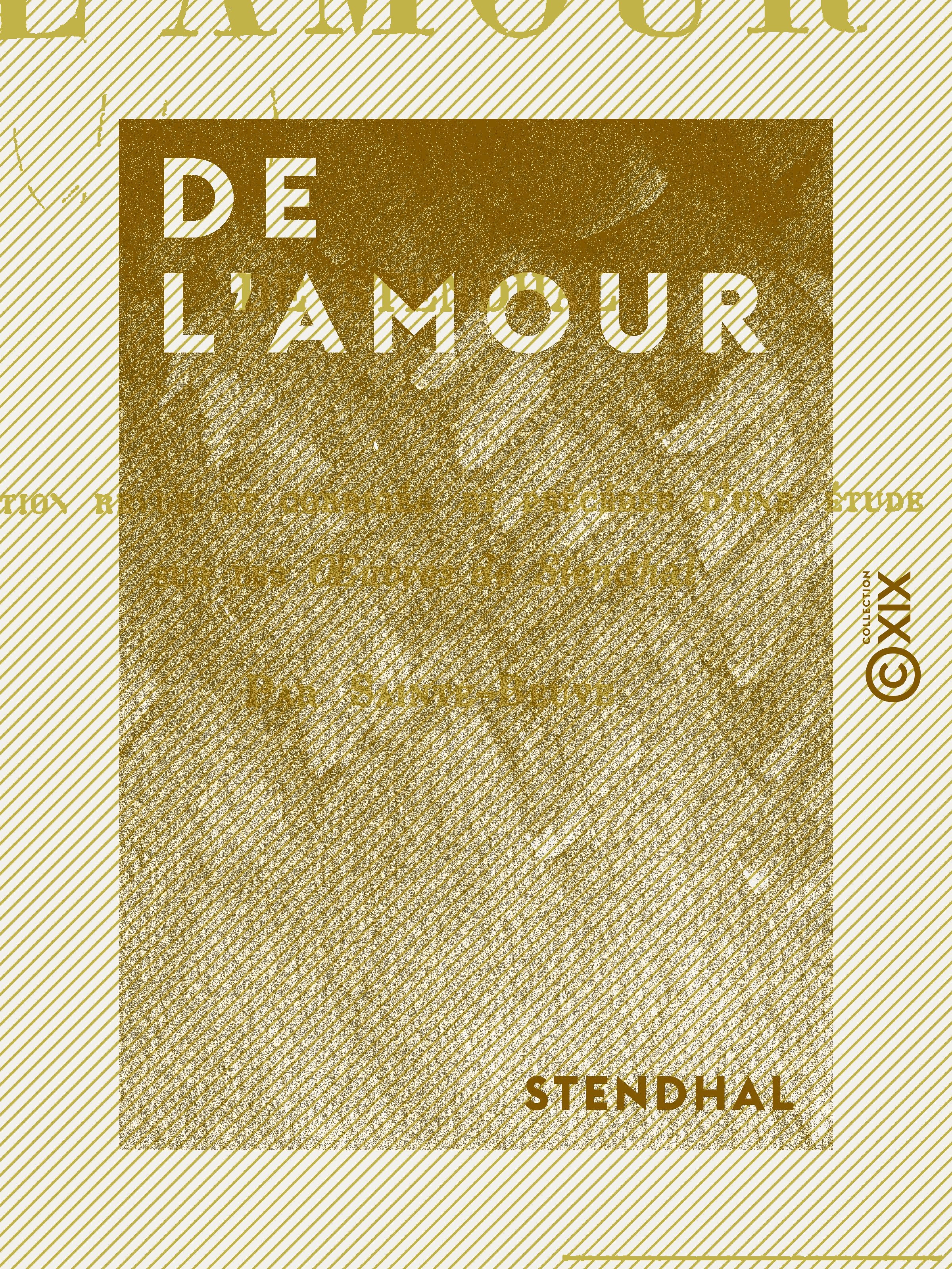 Couverture ebook de De l'amour, de Stendhal