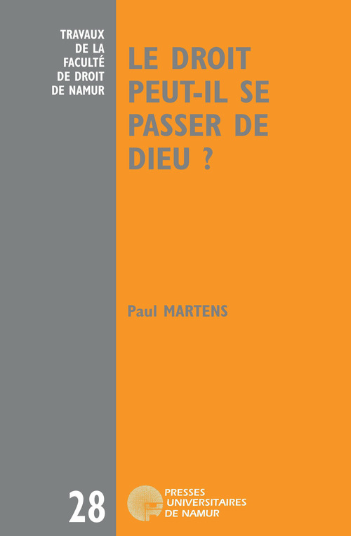 Couverture ebook de Le droit peut-il se passer de Dieu ?, de Paul Martens