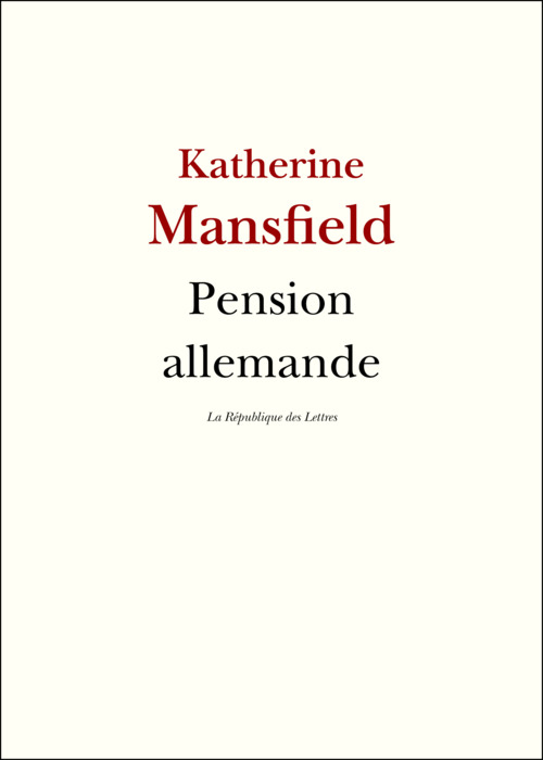 ebook cover of Pension allemande, by Katherine Mansfield