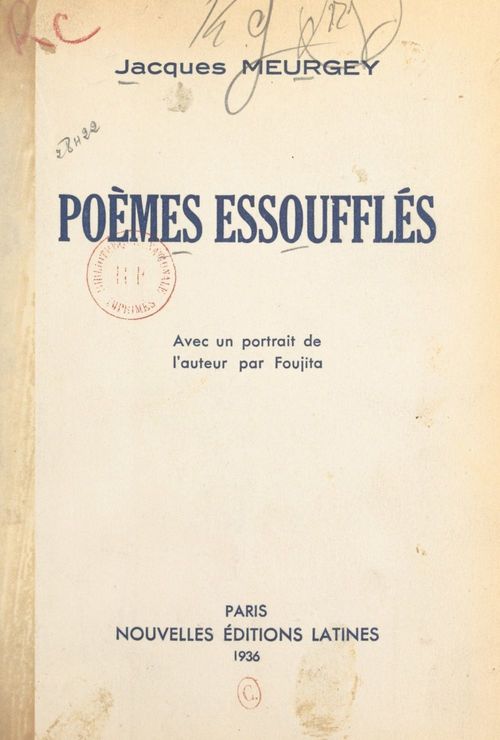 ebook cover of Poèmes essoufflés, by Jacques Meurgey
