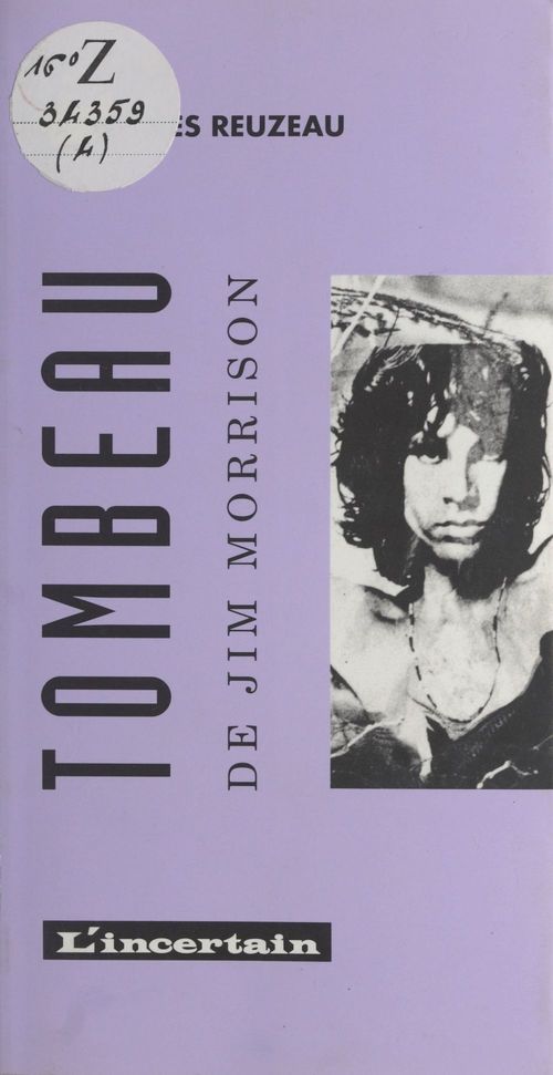 Couverture ebook de Tombeau de Jim Morrison, de Jean-Yves Reuzeau