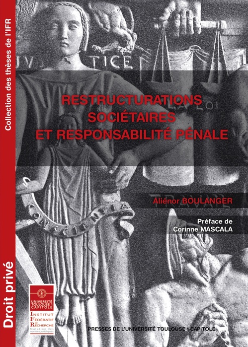 ebook cover of Restructurations sociétaires et responsabilité pénale, by Aliénor Boulanger