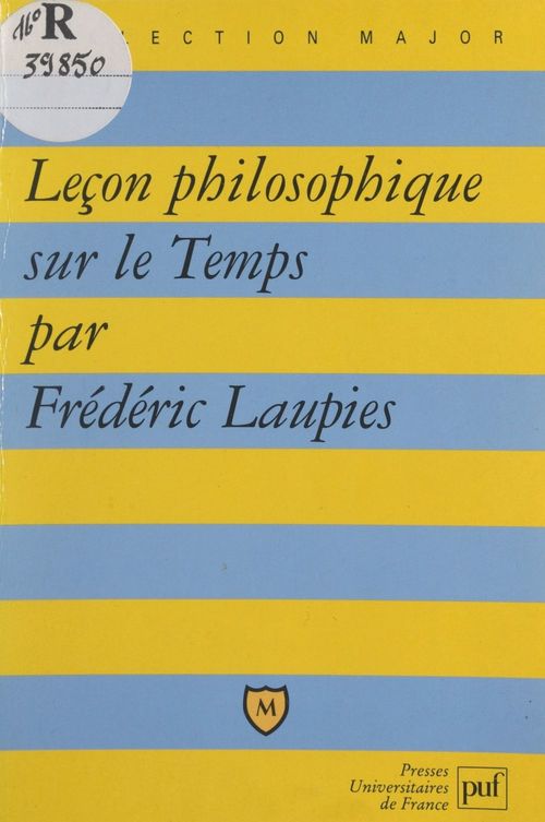 ebook cover of Leçon philosophique sur le temps, by Frédéric Laupies