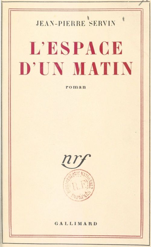 ebook cover of L'espace d'un matin, by Servin Jean-Pierre