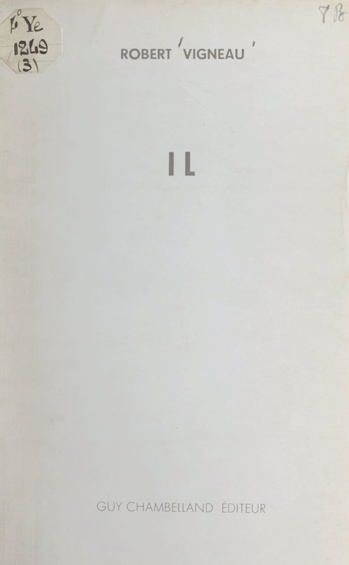 Couverture ebook de Il, de Robert Vigneau