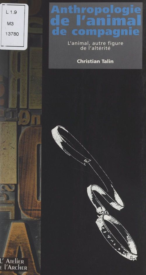 Couverture ebook de Anthropologie de l'animal de compagnie, de Christian Talin