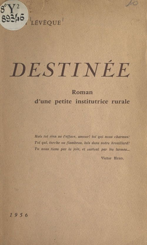 ebook cover of Destinée, by Leon Leveque