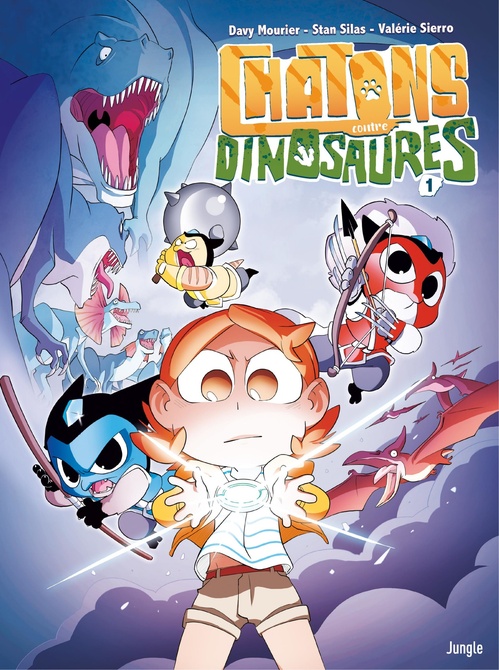 ebook cover of Chatons contre dinosaures - Tome 1, by Davy Mourier, Valerie Sierro, Stan Silas