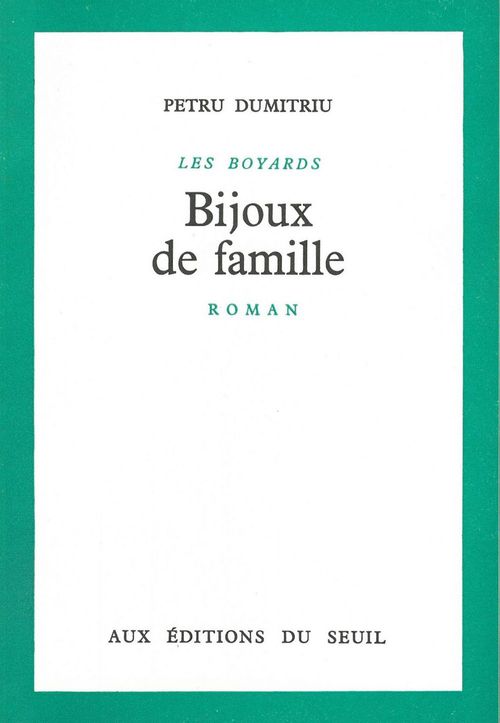 Couverture ebook de Bijoux de famille. Les Boyards, de Dumitriu Petru