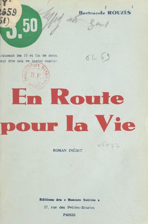 ebook cover of En route pour la vie, by Bertrande Rouzes