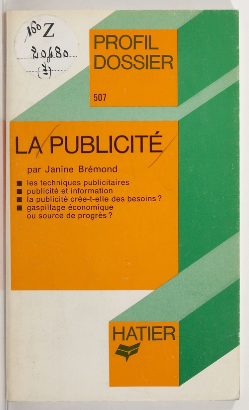 Couverture ebook de La Publicité, de Xxx