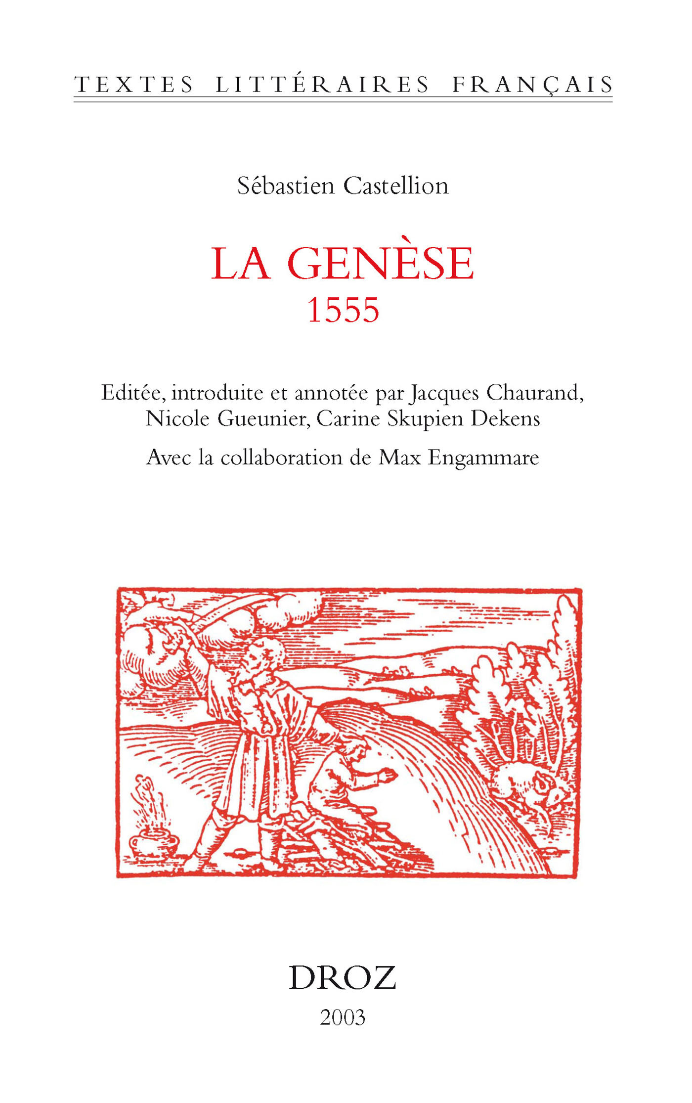 Couverture ebook de La Genèse, 1555, de Castellion S Bastien