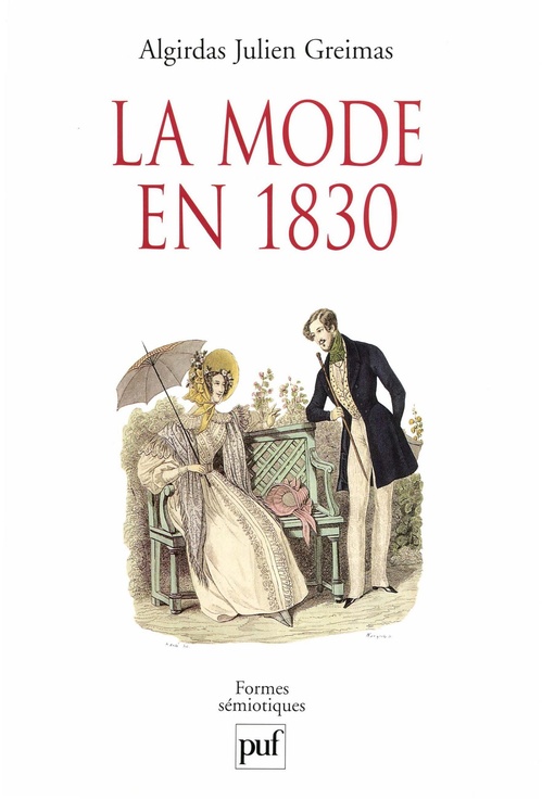 Couverture ebook de La mode en 1830, de A. J. Greimas