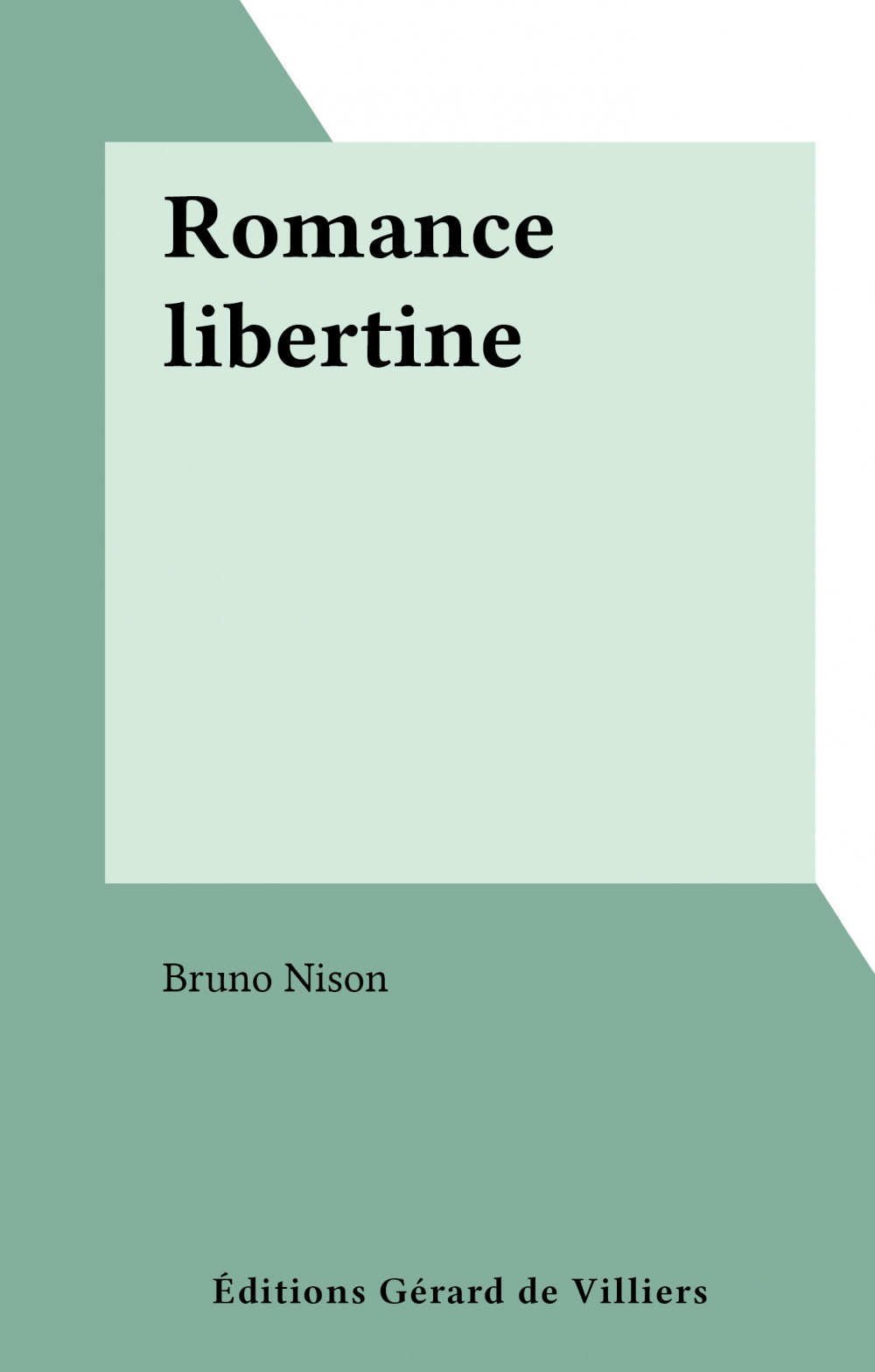 ebook cover of Romance libertine, by Bruno Nison