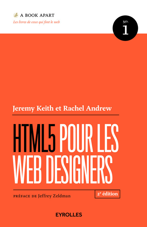 Couverture ebook de HTML5 pour les web designers, de Rachel Andrew, Jeremy Keith
