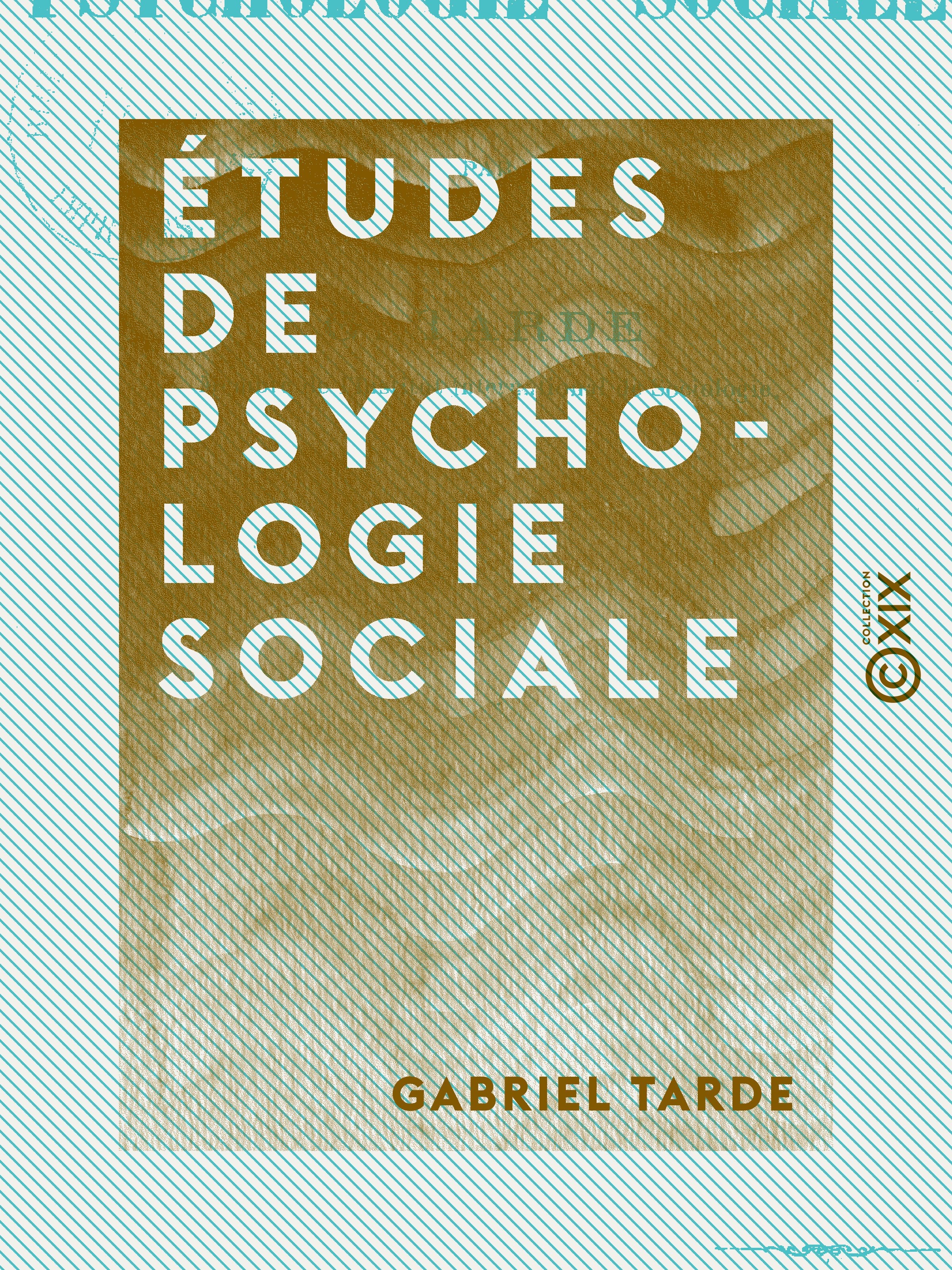 ebook cover of Études de psychologie sociale, by Gabriel Tarde