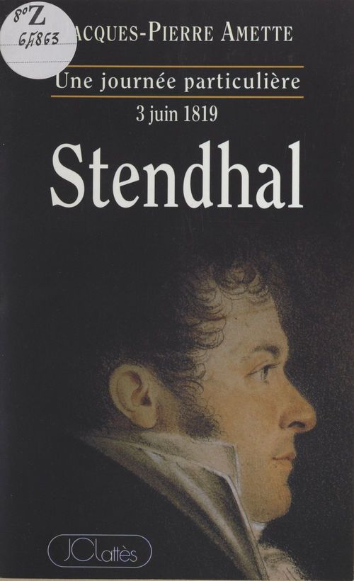 ebook cover of Stendhal, l3 juin 1819, by Jacques-pierre Amette
