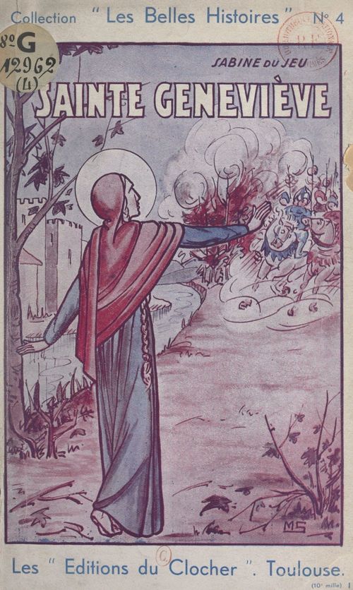 ebook cover of La merveilleuse histoire de Sainte-Geneviève, by Sabine Du Jeu