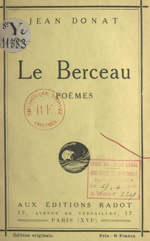 ebook cover of Le berceau, by Jean Donat