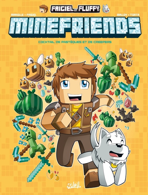 Couverture ebook de Frigiel et Fluffy : Minefriends T01 - Cocktail de pastèques et de Creepers, de Frigiel