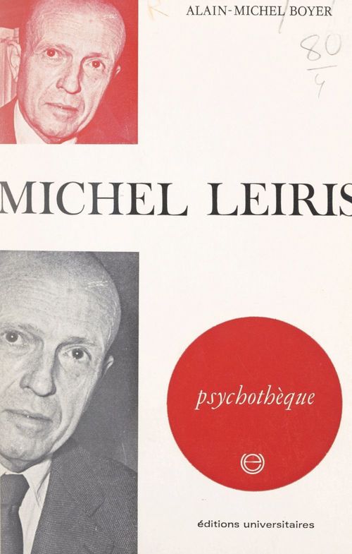 ebook cover of Michel Leiris, by Alain-Michel Boyer