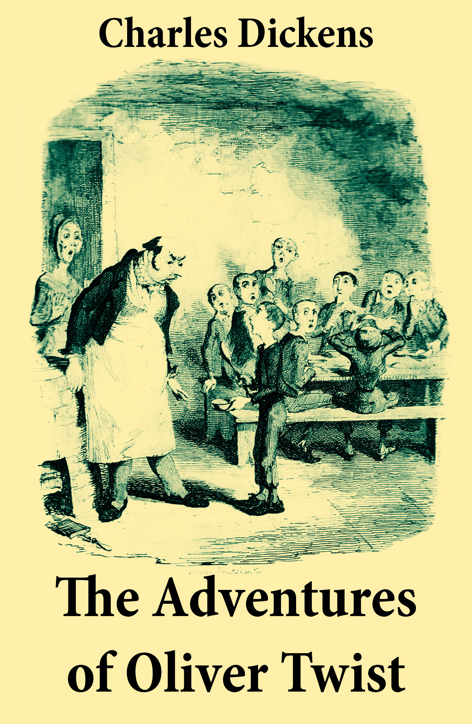 ebook cover of The Adventures of Oliver Twist, by Charles Dickens