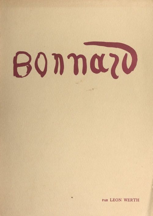 Couverture ebook de Bonnard, de Leon Werth