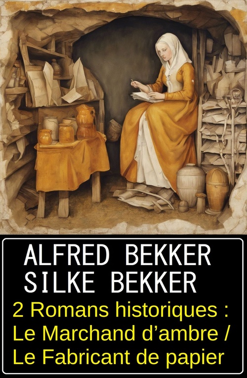 Couverture ebook de 2 Romans historiques : Le Marchand d´ambre / Le Fabricant de papier, de Alfred Bekker, Silke Bekker
