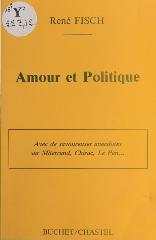 Couverture ebook de Amour et politique, de Fisch Rene