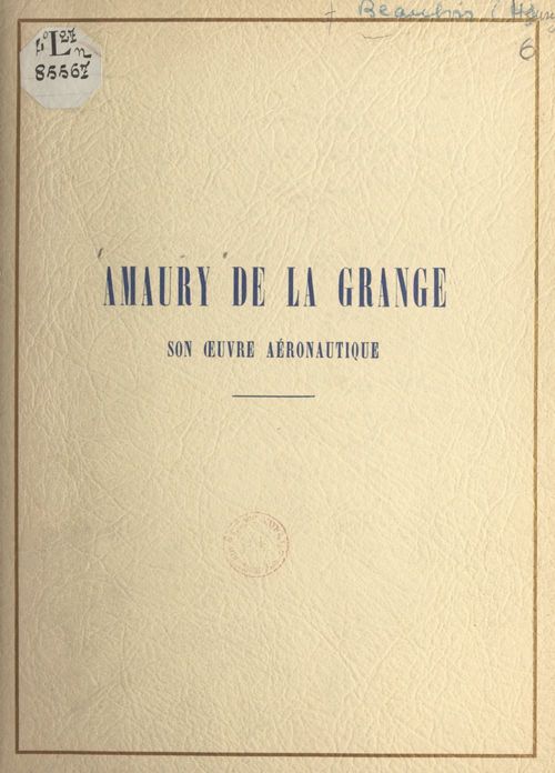 ebook cover of Amaury de La Grange, by Henry Beaubois