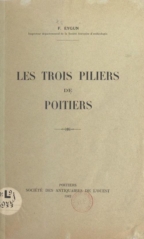 ebook cover of Les trois piliers de Poitiers, by Francois Eygun