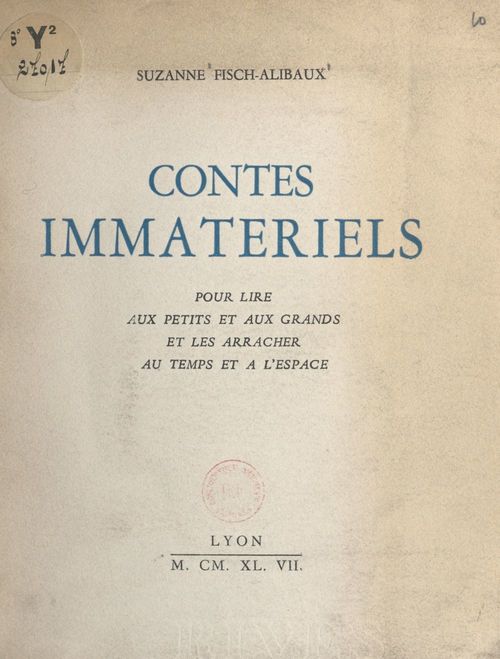 Couverture ebook de Contes immatériels, de Suzanne Fisch-Alibaux