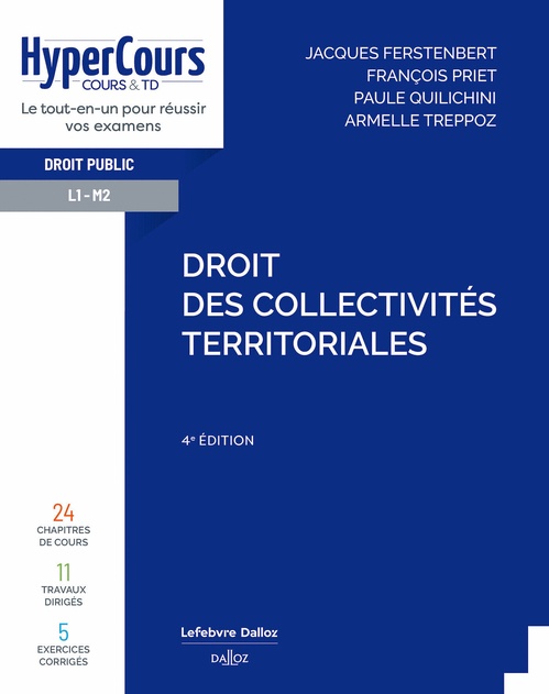 ebook cover of Droit des collectivités territoriales 3ed, by Jacques Ferstenbert, François Priet, Paule Quilichini
