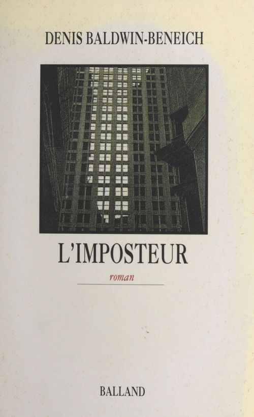 ebook cover of L'imposteur, by Denis Baldwin-beneich