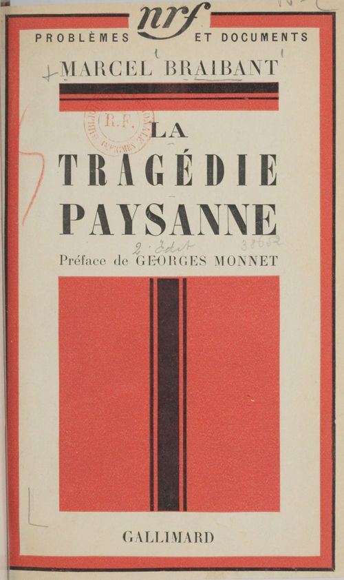 Couverture ebook de La tragédie paysanne, de Marcel Braibant