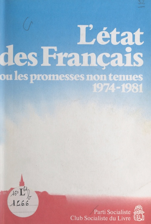 ebook cover of L'état des Français, by Parti Socialiste