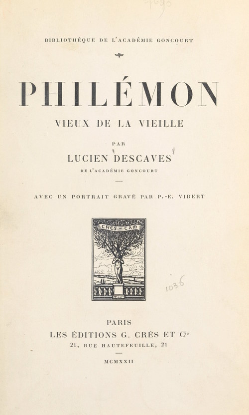 Couverture ebook de Philémon, vieux de la Vieille, de Lucien Descaves