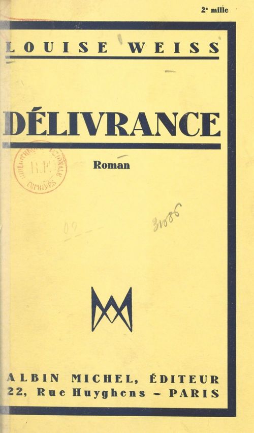 Couverture ebook de Délivrance, de Louise Weiss