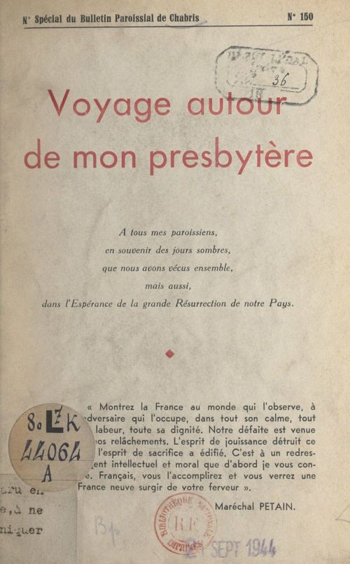Couverture ebook de Voyage autour de mon presbytère, de C.-M. Charpentier