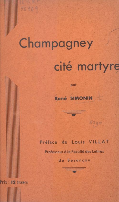 Couverture ebook de Champagney, cité martyre, de Rene Simonin