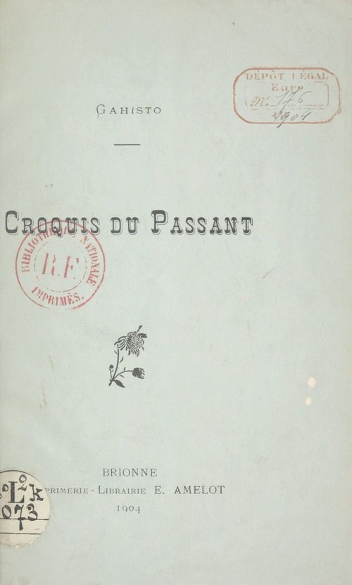 Couverture ebook de Croquis du passant, de Gahisto